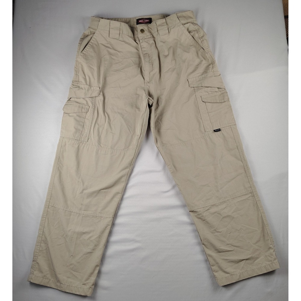 Tru-Spec Tactical Cargo Pants 38x30 Khaki Mens Ripstop Utility Work